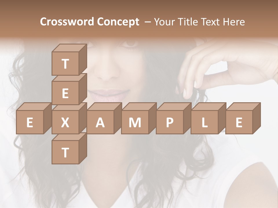 Hair Girl Inside PowerPoint Template