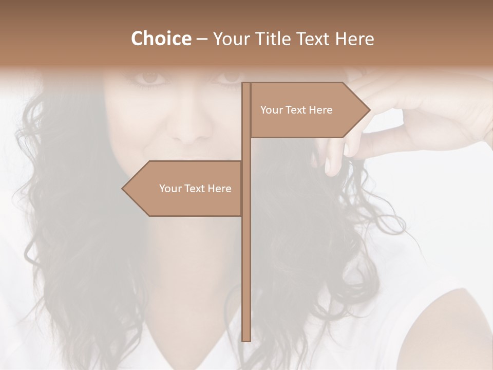 Hair Girl Inside PowerPoint Template