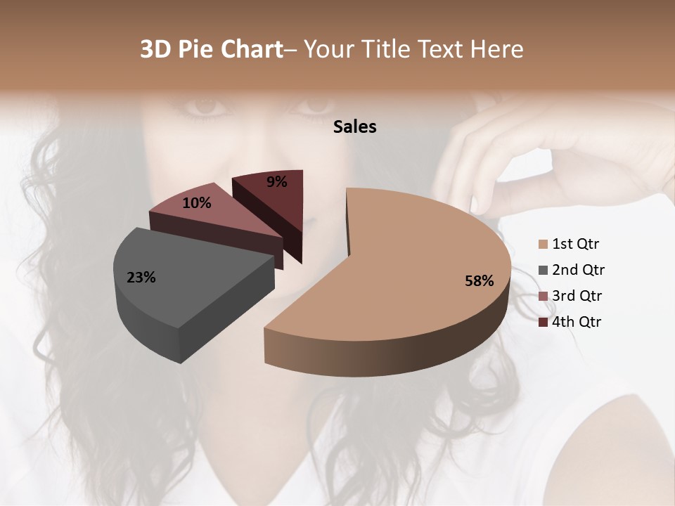 Hair Girl Inside PowerPoint Template