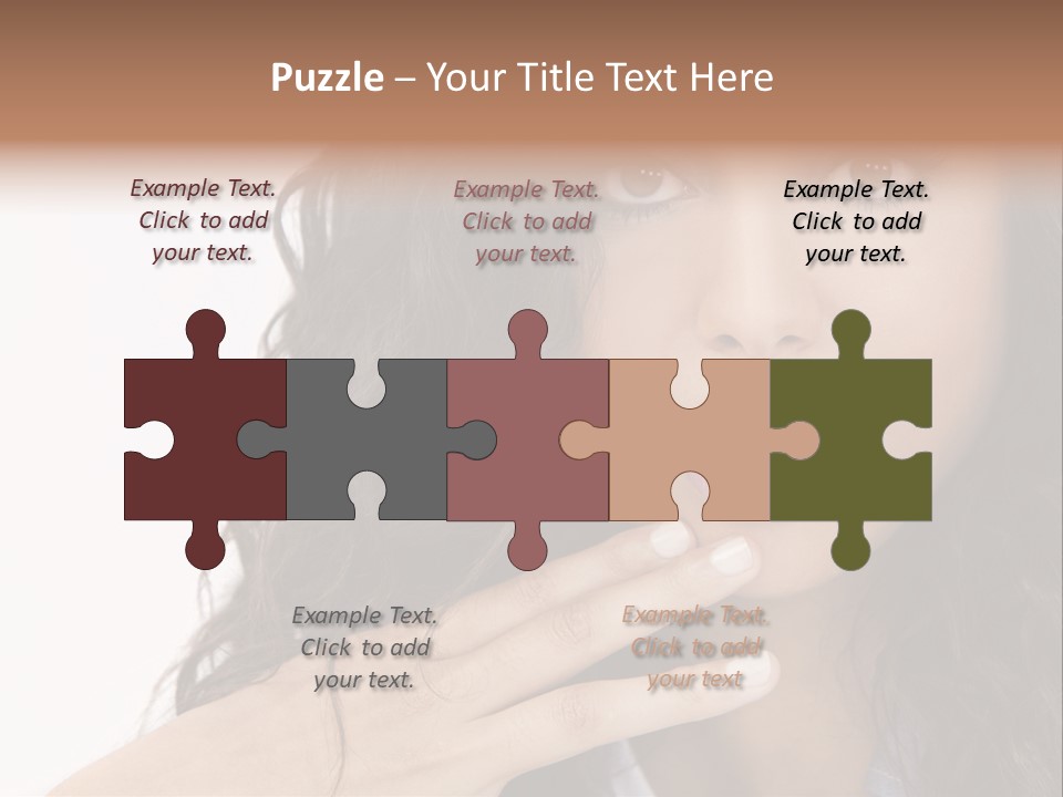 Girl Hispanic Curly PowerPoint Template