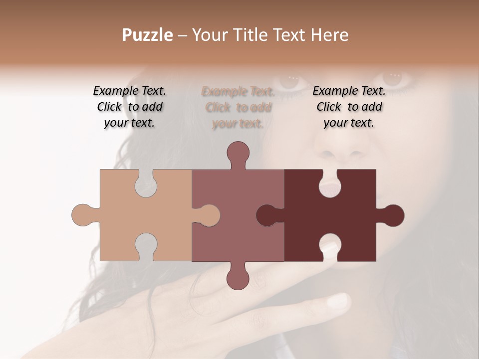 Girl Hispanic Curly PowerPoint Template