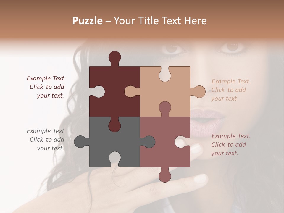 Girl Hispanic Curly PowerPoint Template