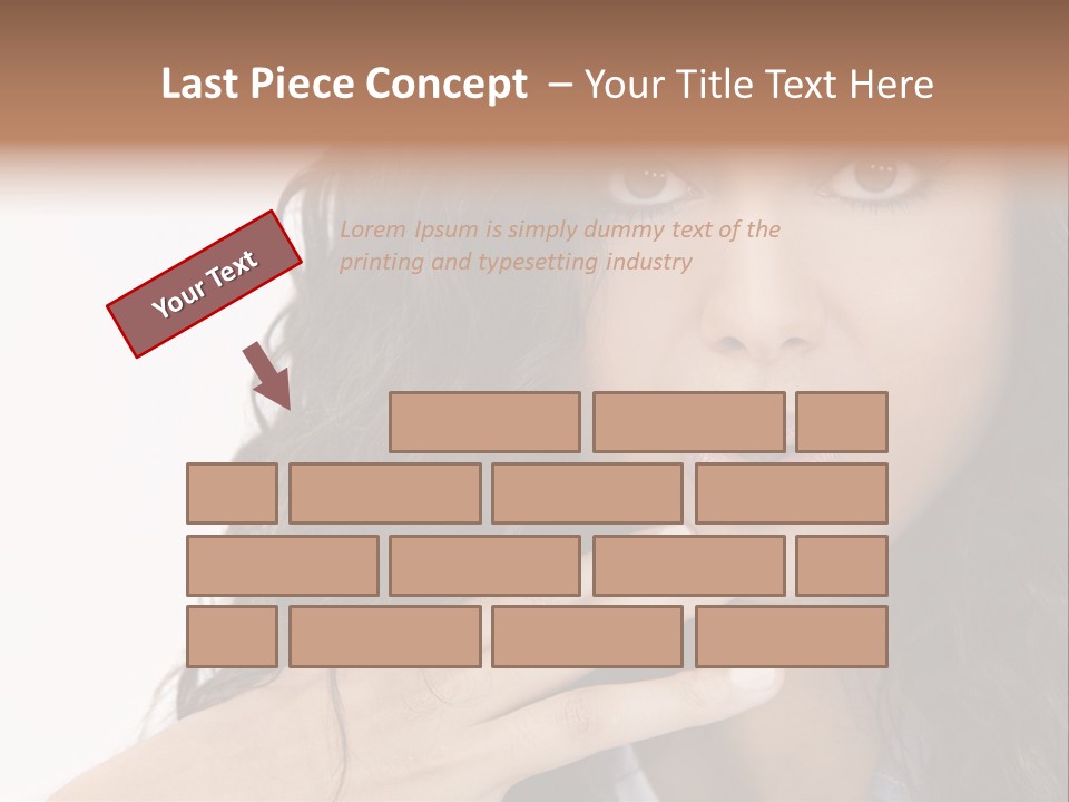 Girl Hispanic Curly PowerPoint Template