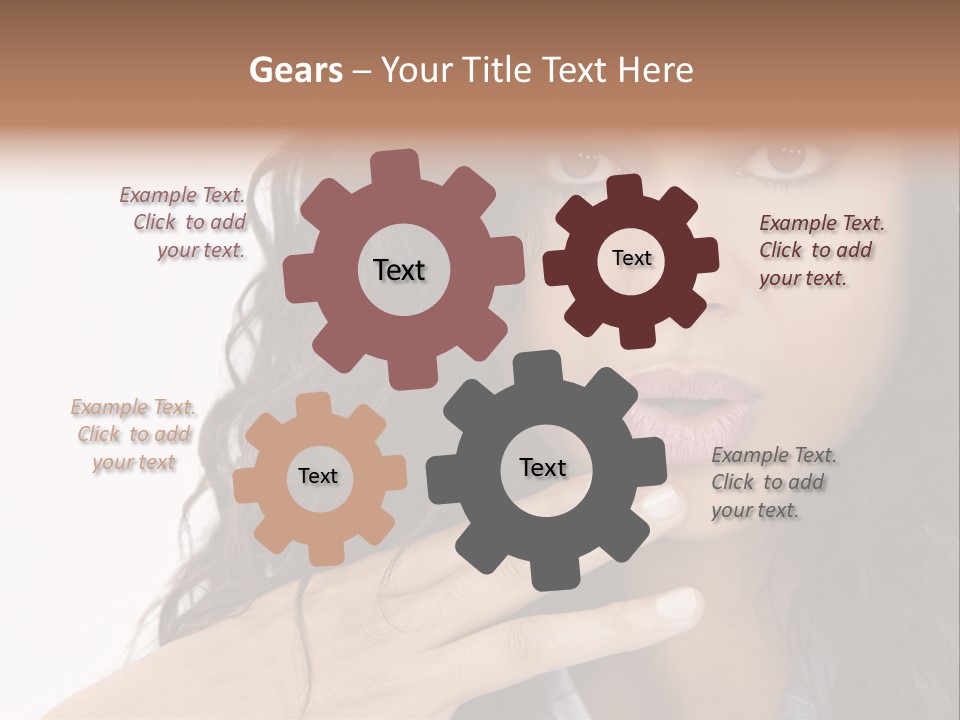 Girl Hispanic Curly PowerPoint Template