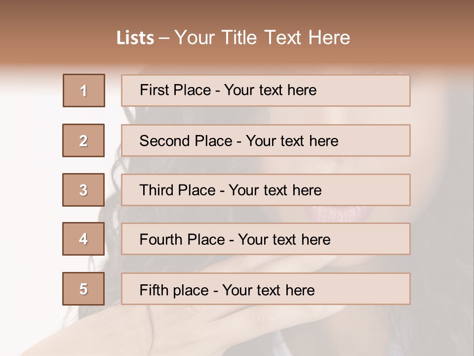 Girl Hispanic Curly PowerPoint Template