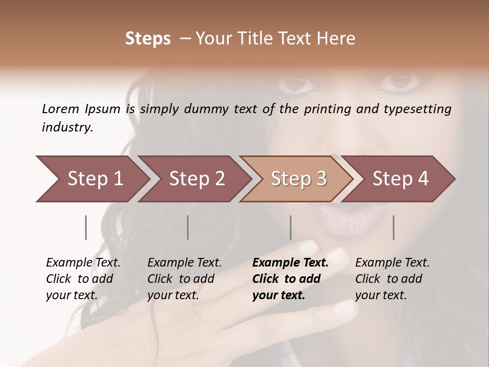 Girl Hispanic Curly PowerPoint Template