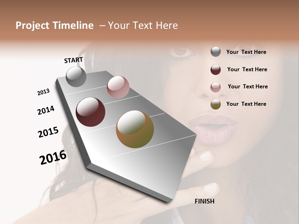 Girl Hispanic Curly PowerPoint Template