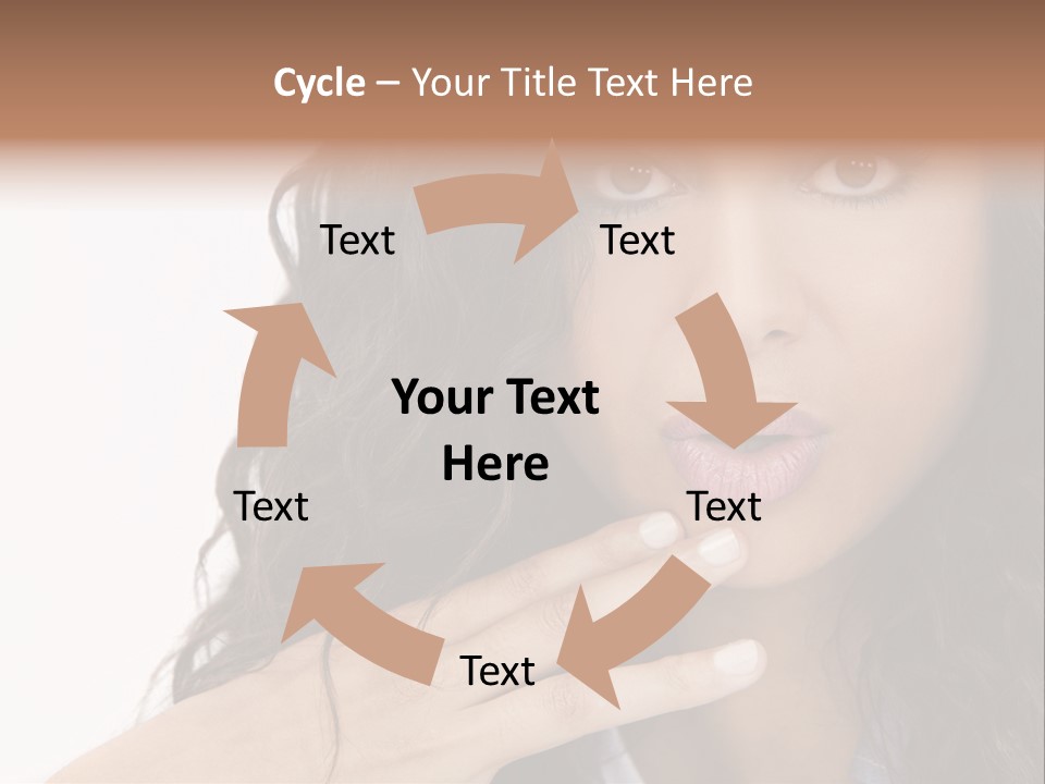 Girl Hispanic Curly PowerPoint Template