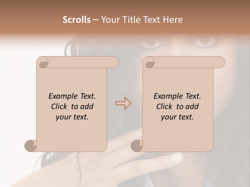 Girl Hispanic Curly PowerPoint Template