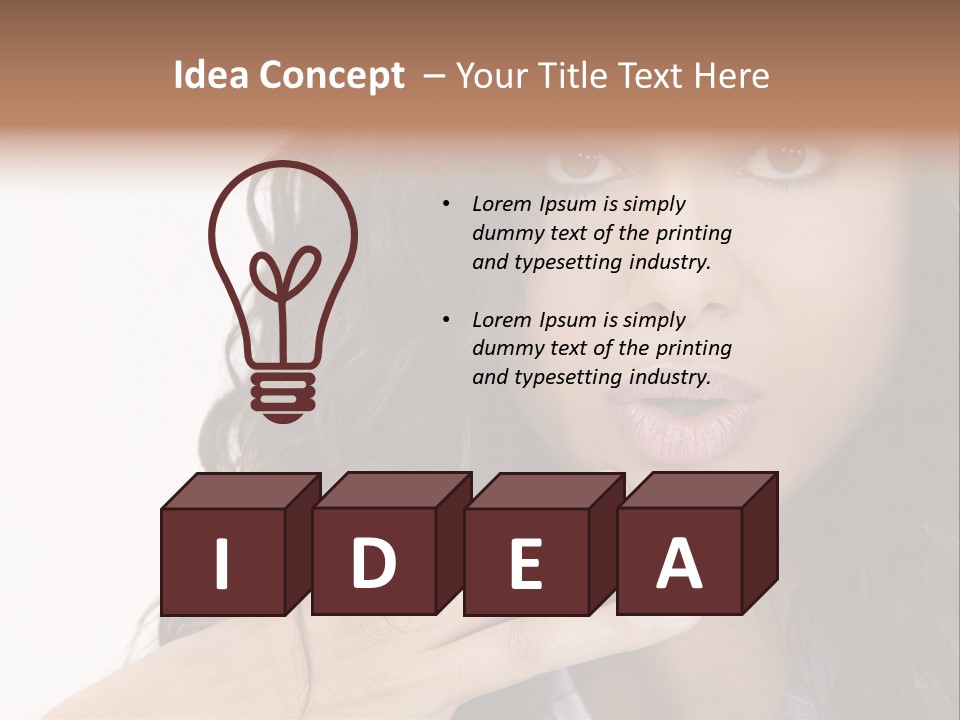 Girl Hispanic Curly PowerPoint Template