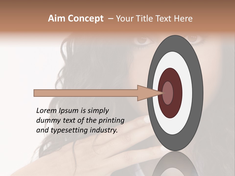 Girl Hispanic Curly PowerPoint Template