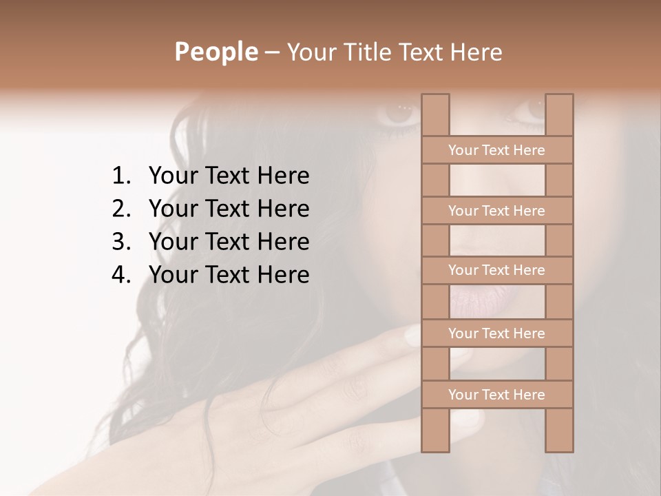 Girl Hispanic Curly PowerPoint Template