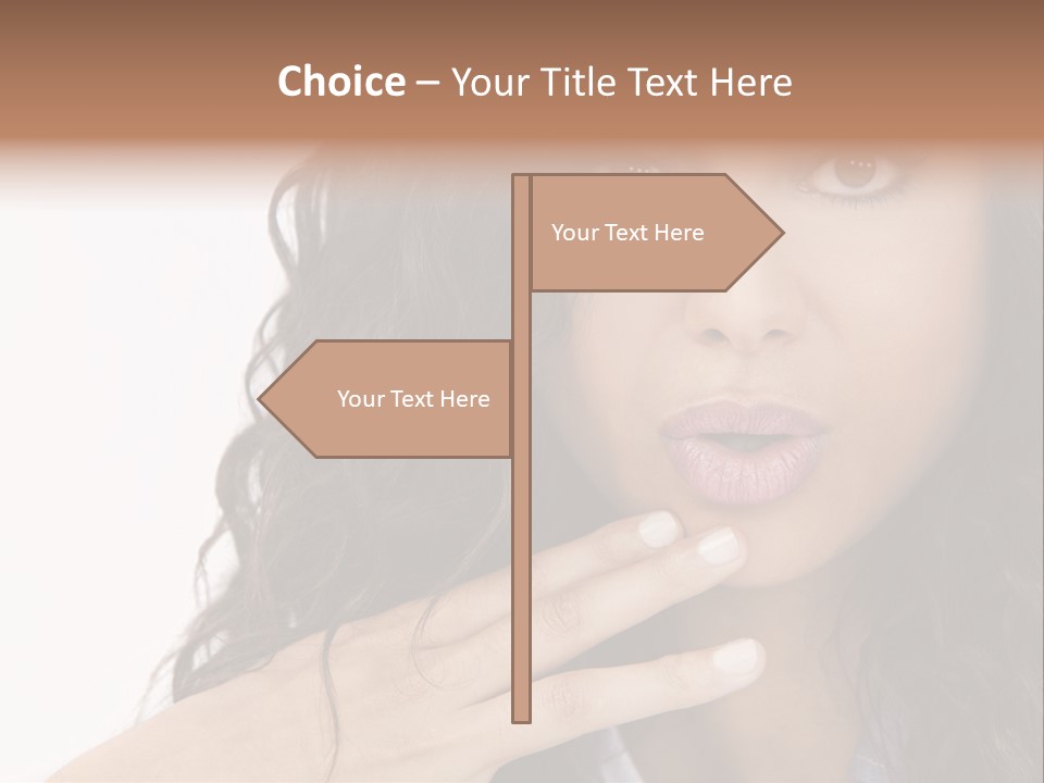 Girl Hispanic Curly PowerPoint Template