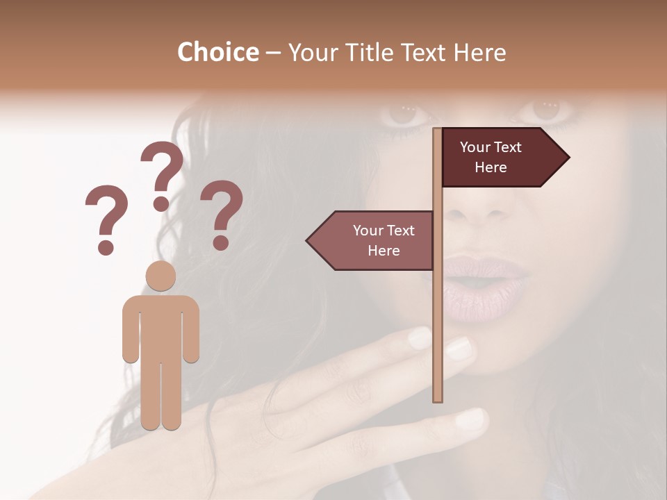 Girl Hispanic Curly PowerPoint Template