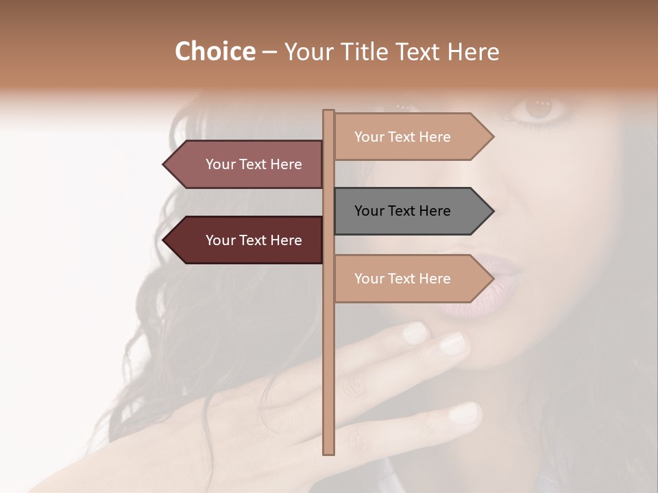 Girl Hispanic Curly PowerPoint Template