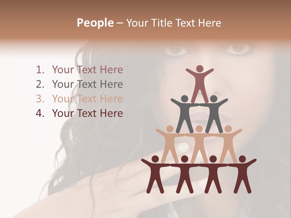 Girl Hispanic Curly PowerPoint Template