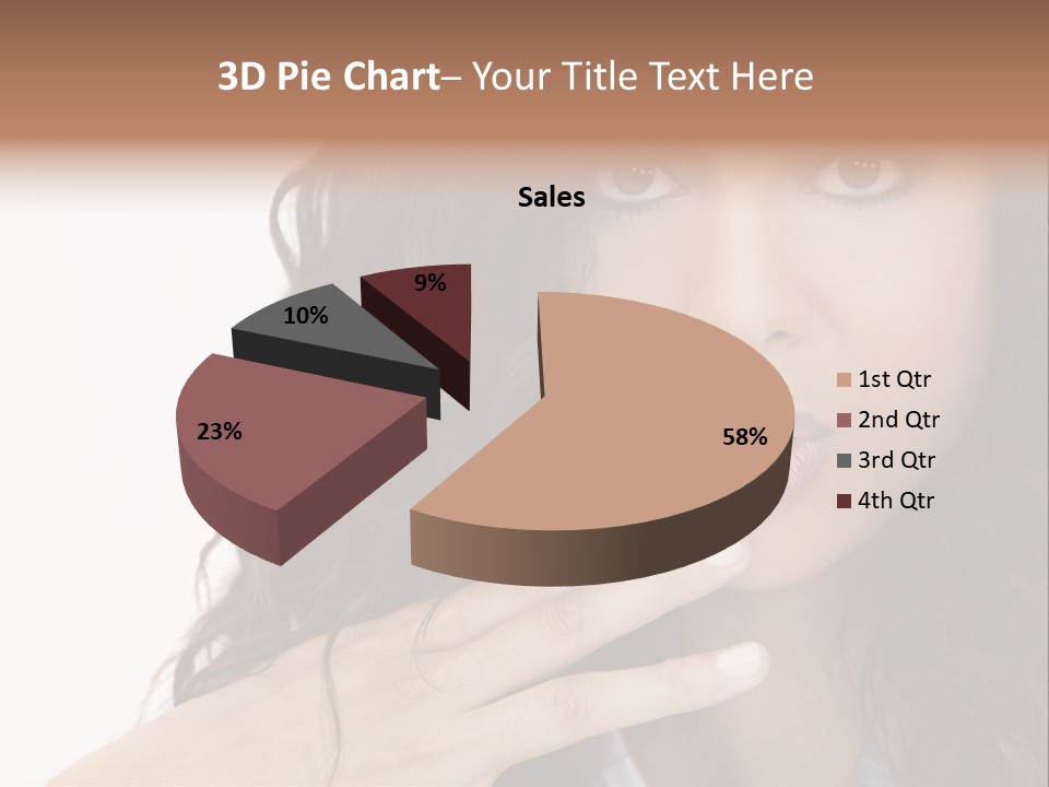 Girl Hispanic Curly PowerPoint Template