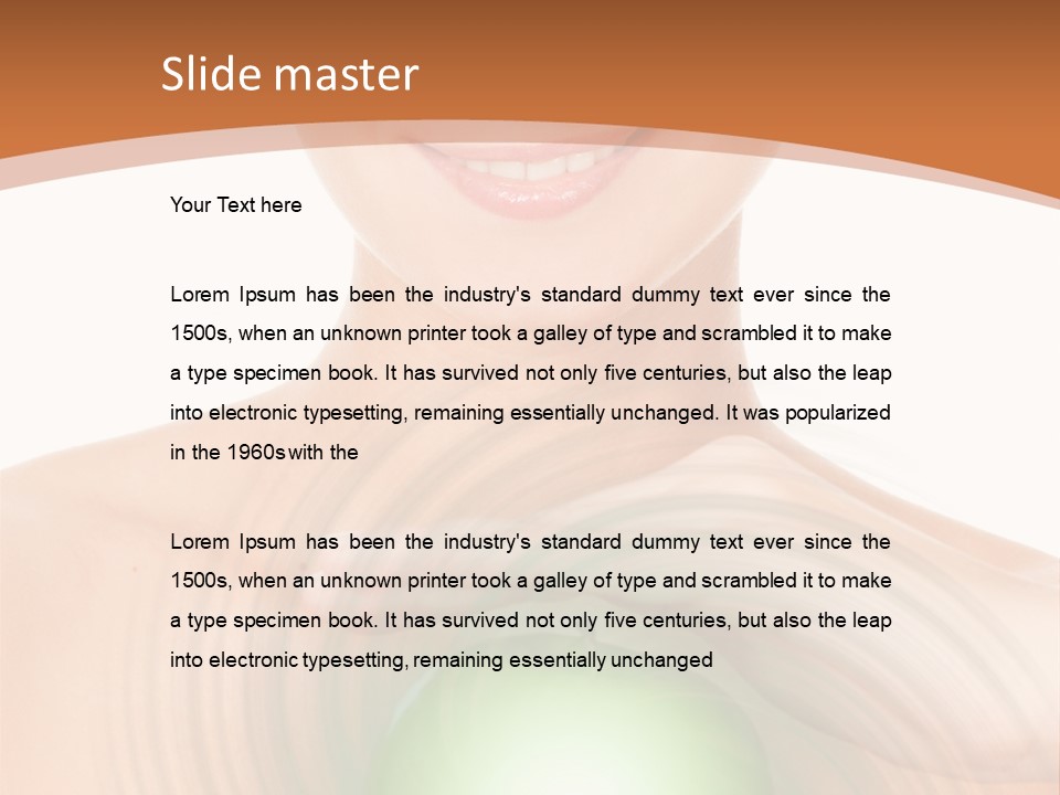 Model Sphere Healthy PowerPoint Template