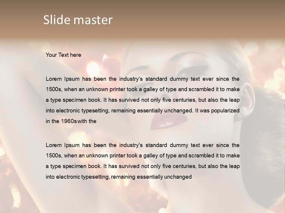 Romantic Black Woman PowerPoint Template