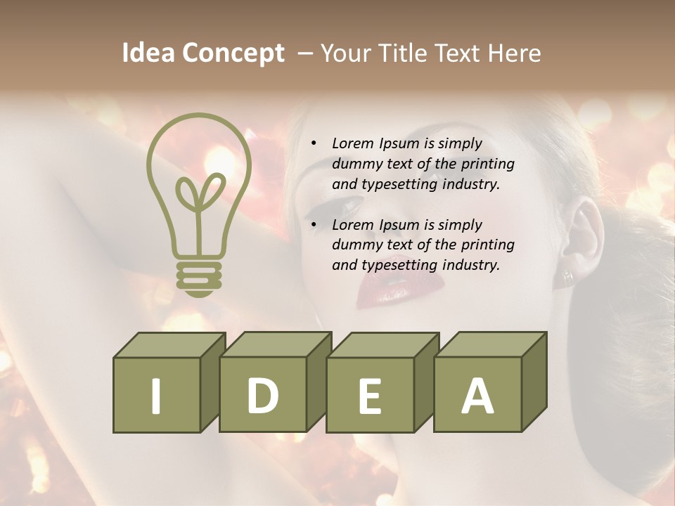 Romantic Black Woman PowerPoint Template