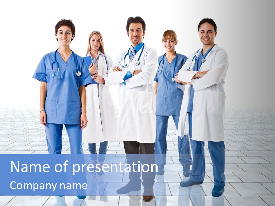 Nurse Doctor Smiling PowerPoint Template