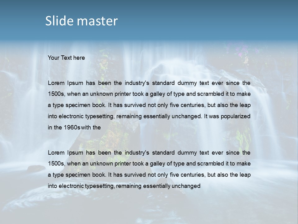 Cascade Brook Wild PowerPoint Template