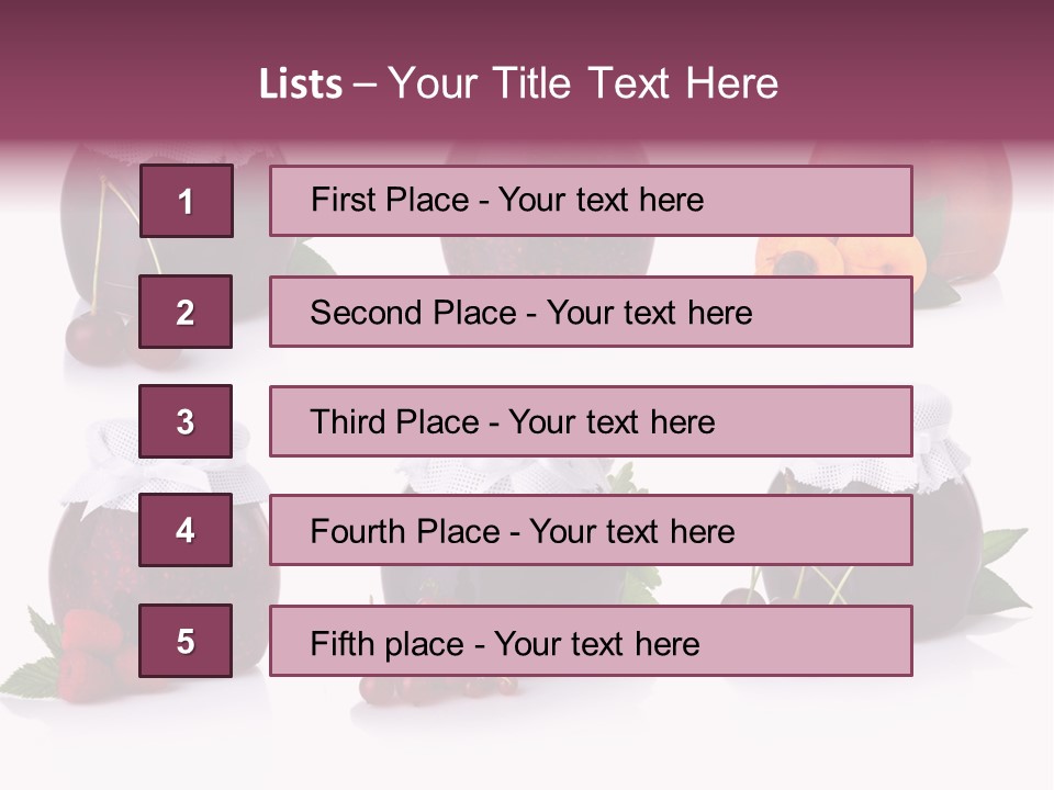 Shot Food Fruit PowerPoint Template