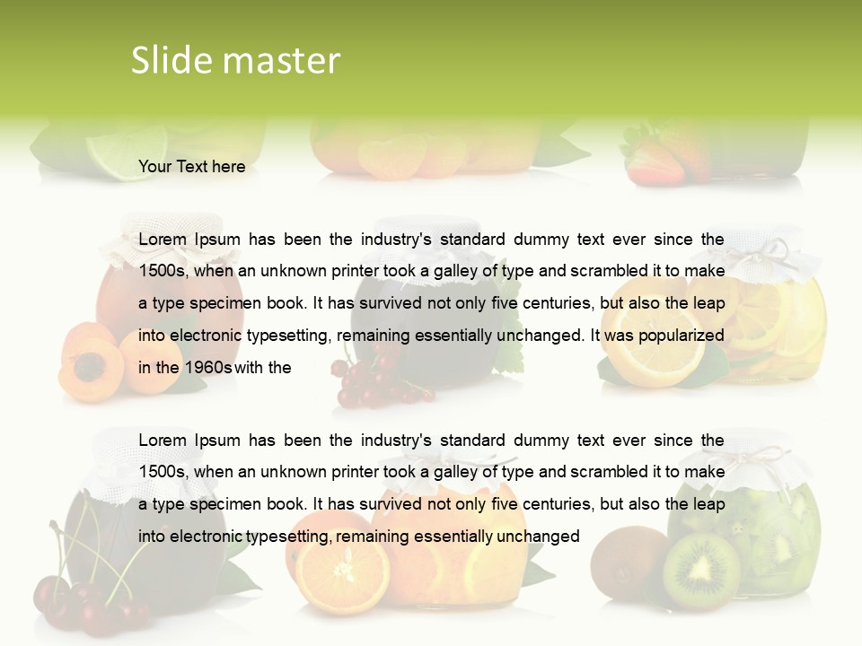 Strawberry Healthy Gourmet PowerPoint Template