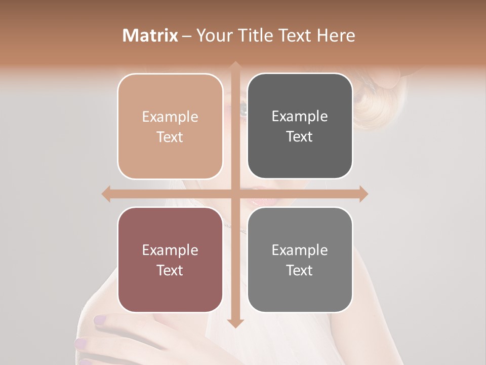 Model Blond Smile PowerPoint Template