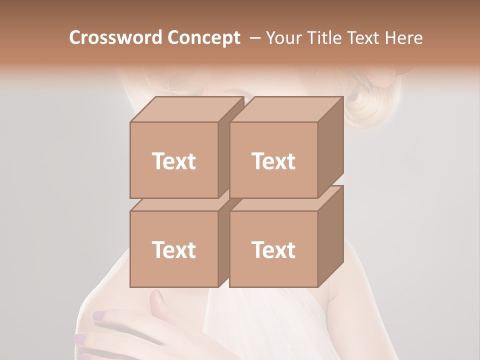 Model Blond Smile PowerPoint Template