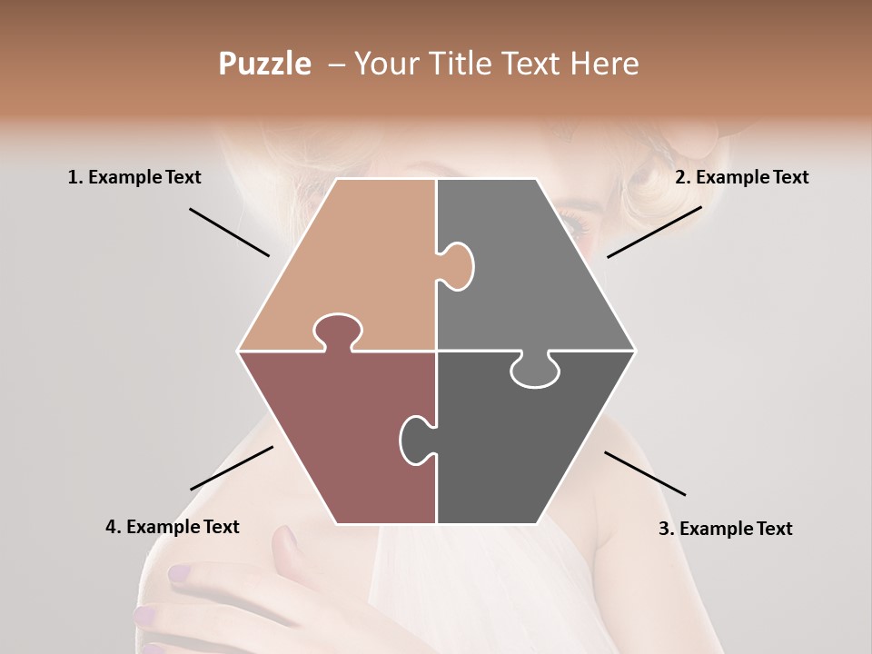 Model Blond Smile PowerPoint Template