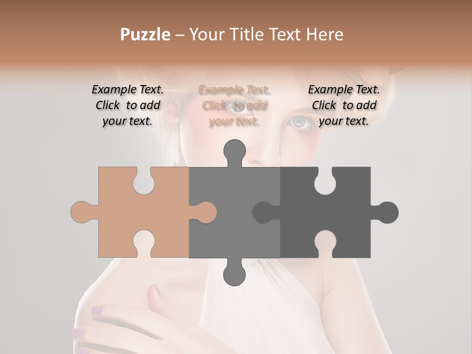 Model Blond Smile PowerPoint Template