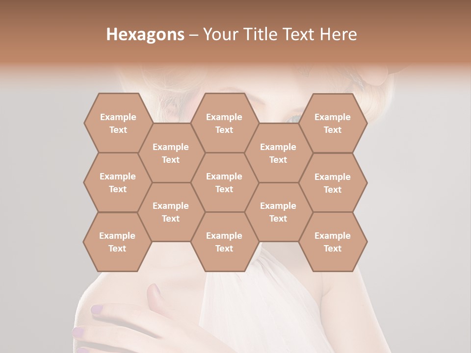 Model Blond Smile PowerPoint Template