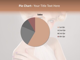 Model Blond Smile PowerPoint Template