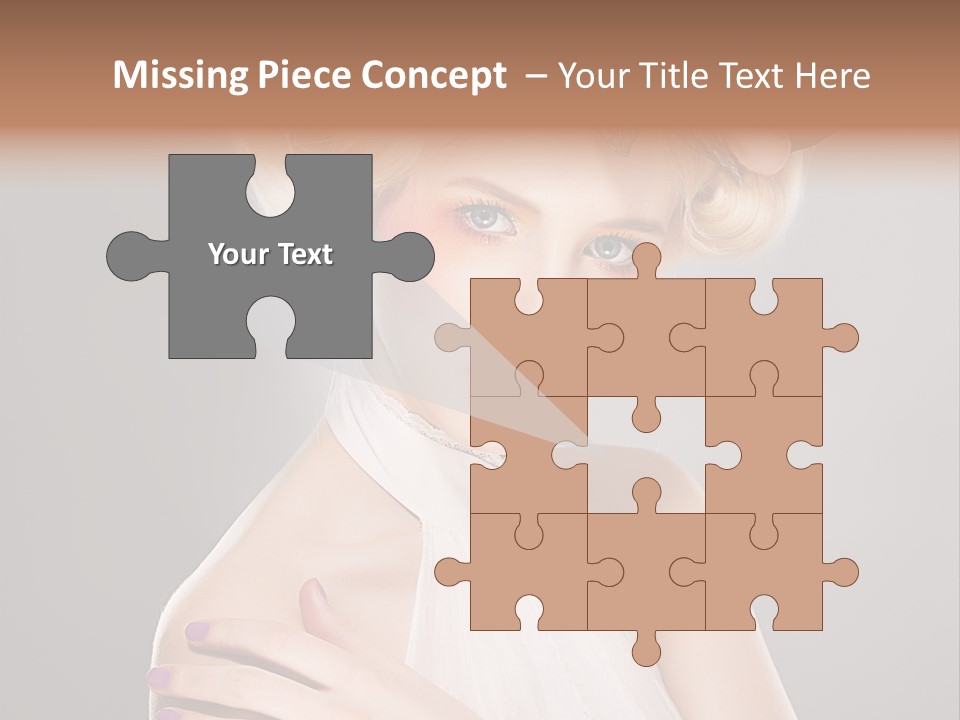 Model Blond Smile PowerPoint Template