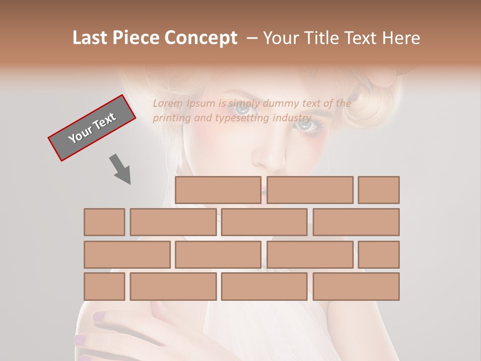 Model Blond Smile PowerPoint Template