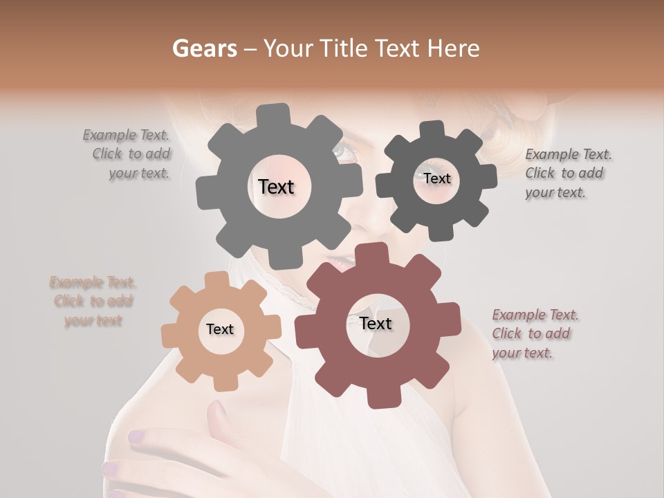 Model Blond Smile PowerPoint Template