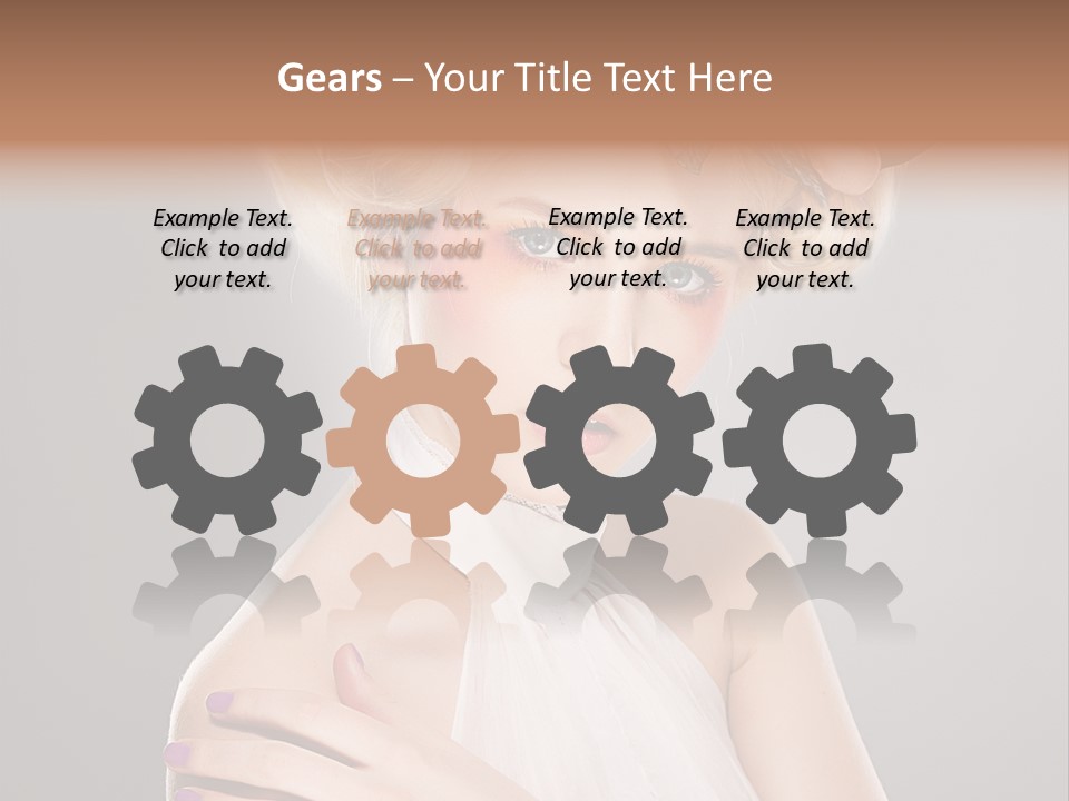 Model Blond Smile PowerPoint Template