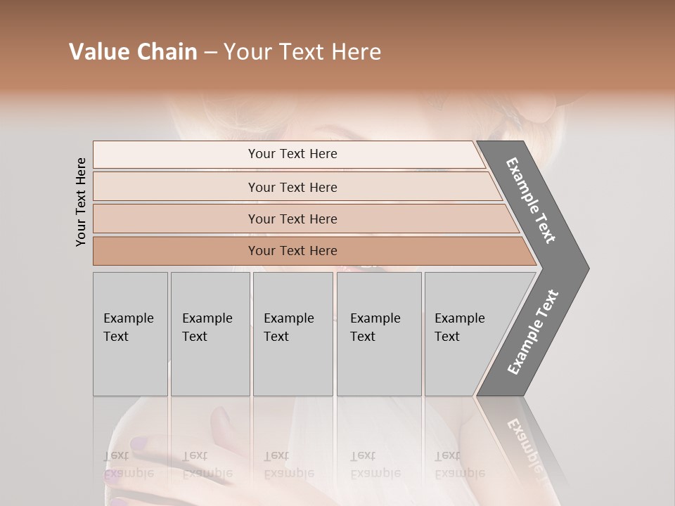 Model Blond Smile PowerPoint Template