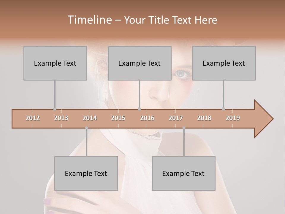 Model Blond Smile PowerPoint Template