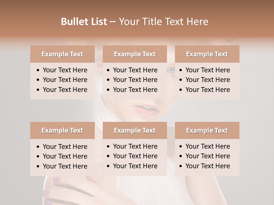 Model Blond Smile PowerPoint Template