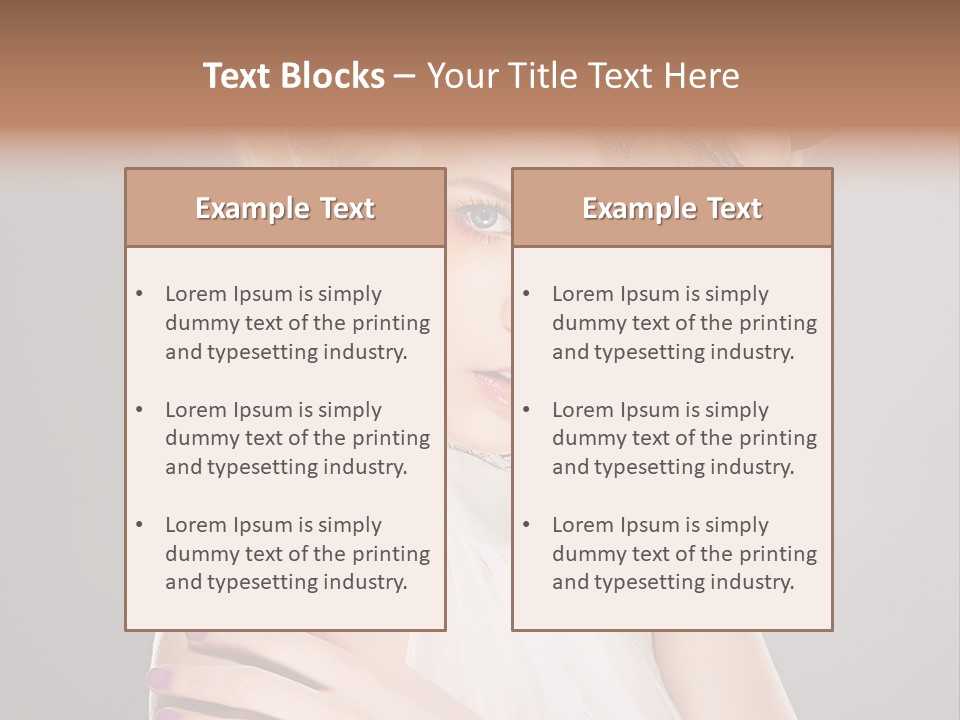 Model Blond Smile PowerPoint Template