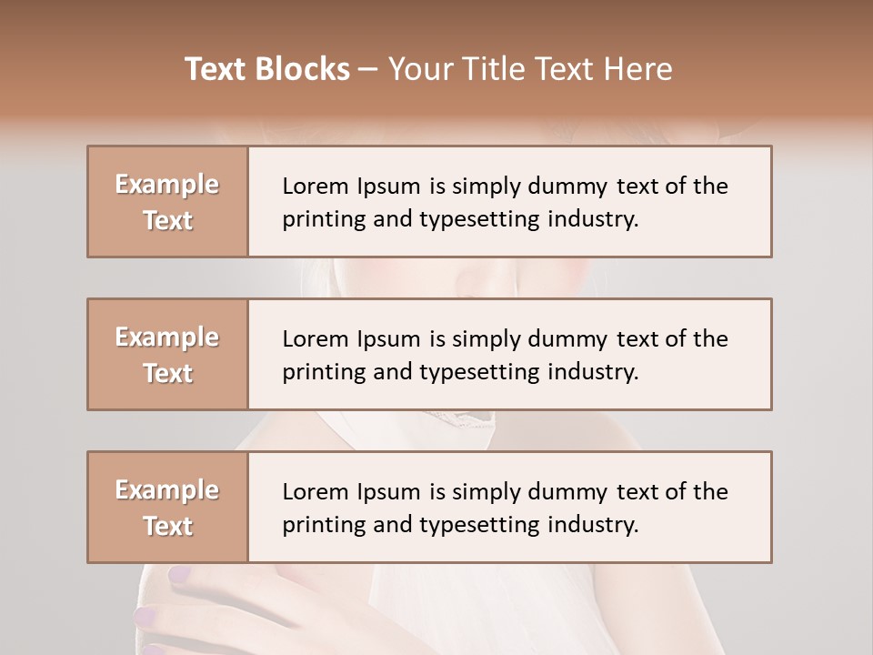 Model Blond Smile PowerPoint Template