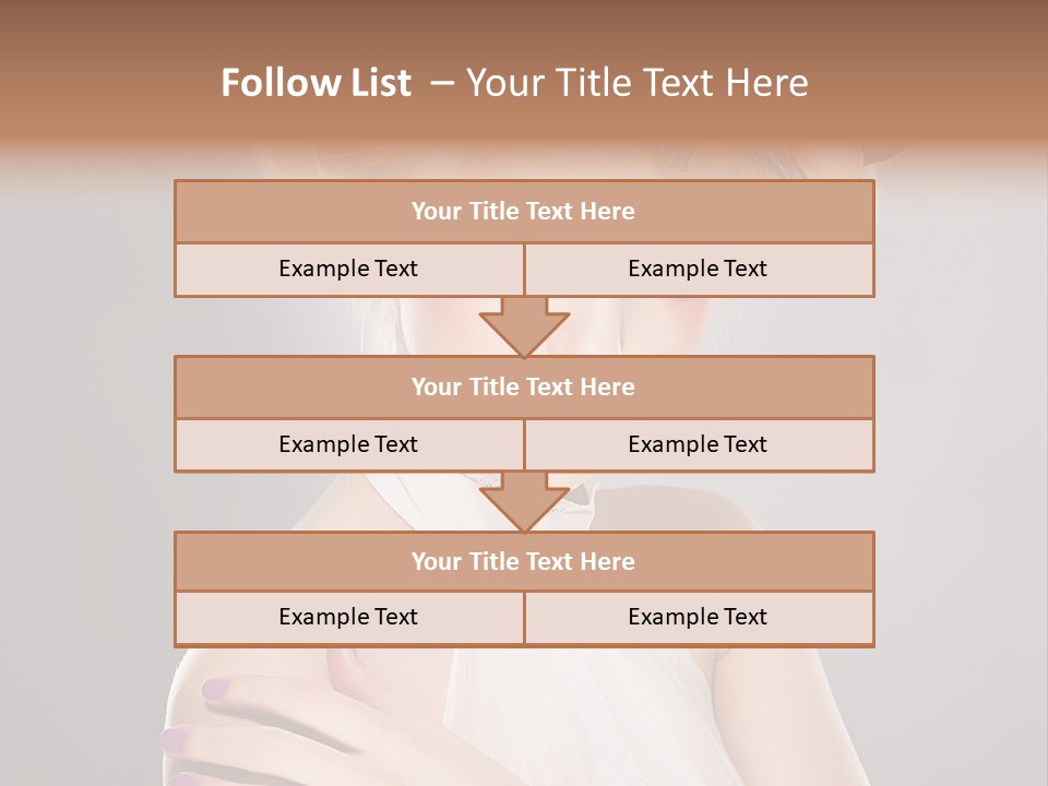 Model Blond Smile PowerPoint Template