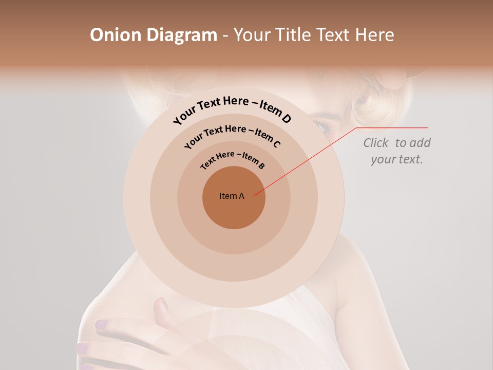 Model Blond Smile PowerPoint Template