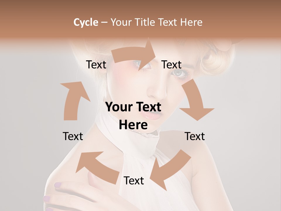 Model Blond Smile PowerPoint Template