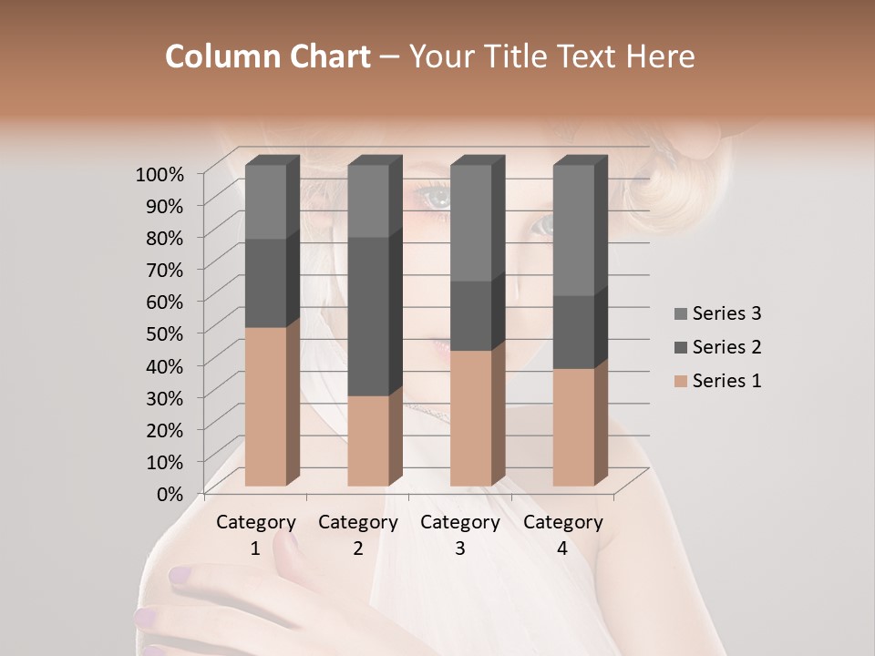 Model Blond Smile PowerPoint Template