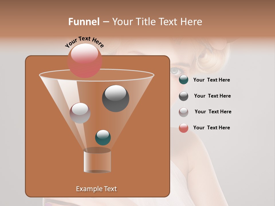 Model Blond Smile PowerPoint Template