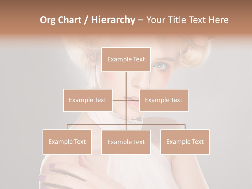 Model Blond Smile PowerPoint Template