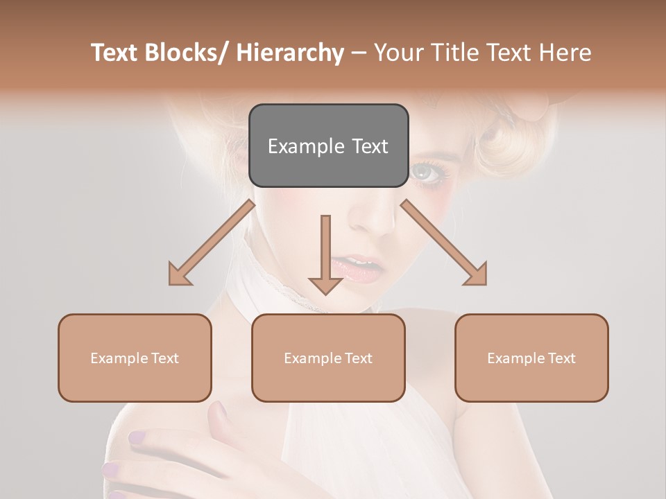 Model Blond Smile PowerPoint Template